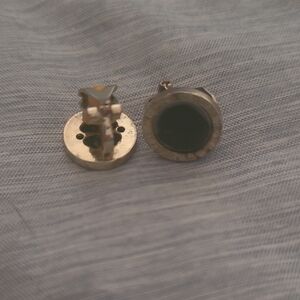 Bvlgari Gold and Black Round Earrings